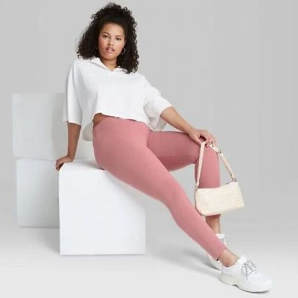 Wild Fable Women's Dusty Mauve High Waisted Classic Leggings XS